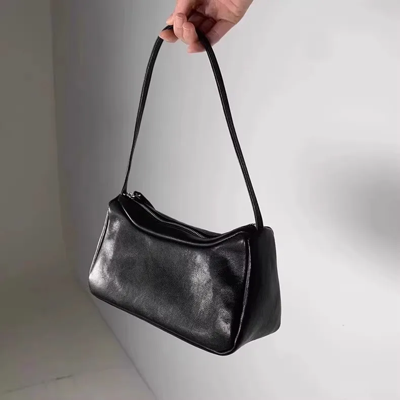 Soft Leather Underarm Bag: Spacious, Durable, Minimalist, and Versatile Shoulder Bag for Women