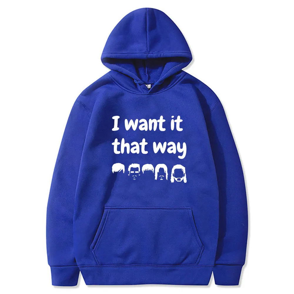 Backstreet Boys I Want It That Way Hoodie Men\'s Oversized Sweatshirt Male Vintage Streetwear Boy Band Bsb Group Pop Music Hoody