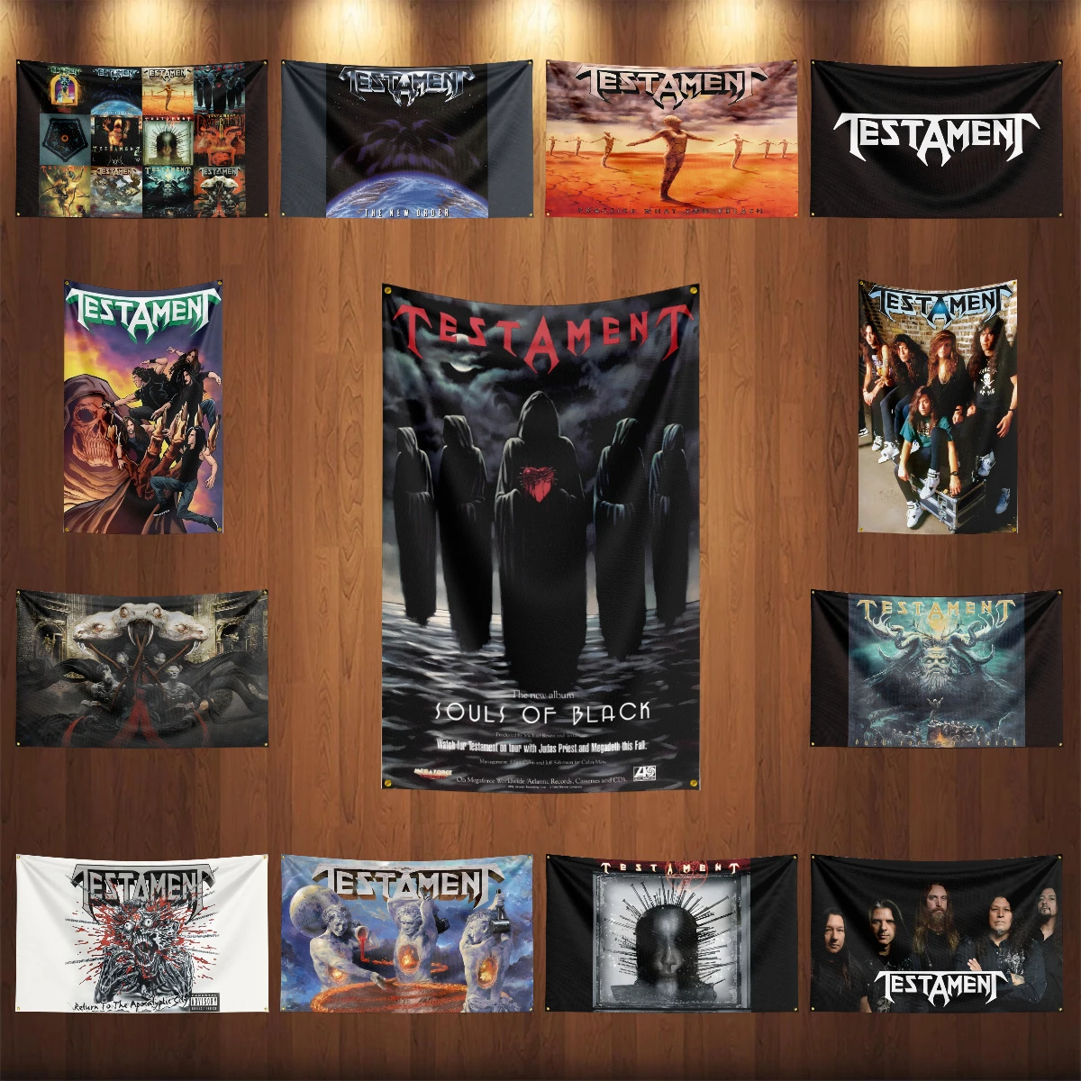 3x5 Ft Heavy Rock Band T-Testaments Flag Polyester Digital Printing Banner for Bedroom Wall Art Out Door Tapestry Decora