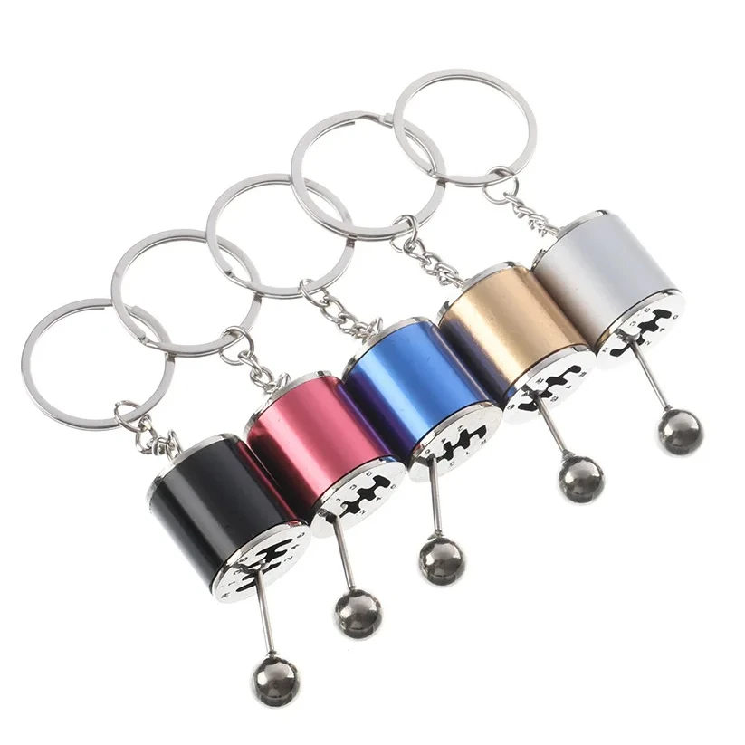 Beautiful Car Modification Pendant Six Gear Shift Keychain Car Pendant Shifter Metal Keyring