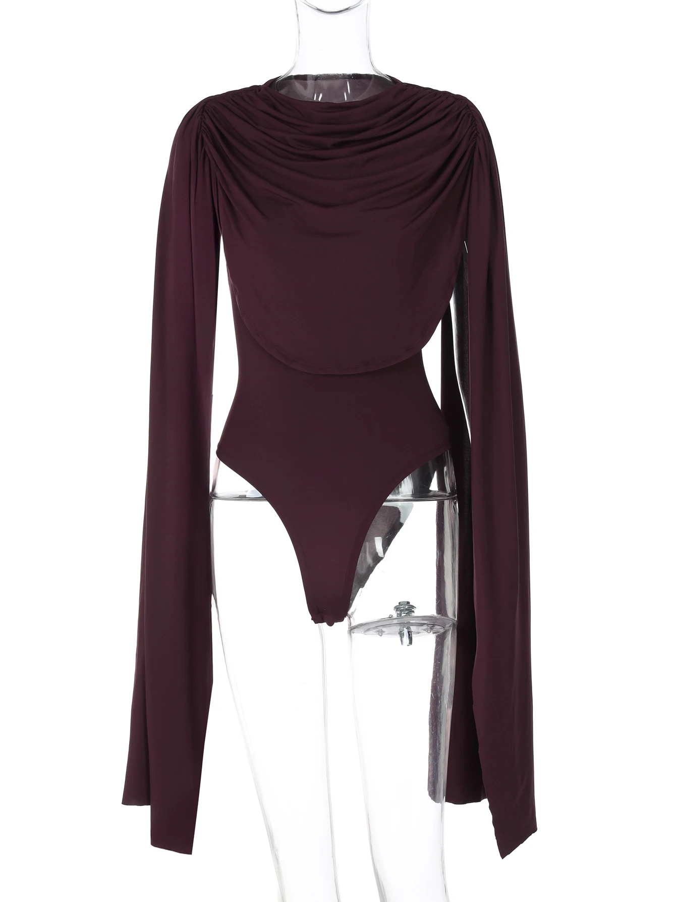 Hugcitar أزياء المرأة الصلبة شريط طويل Ruched مثير Bodycon نحيل ارتداءها خريف ربيع عارضة جديدة رومبير حزب نادي وزرة #6