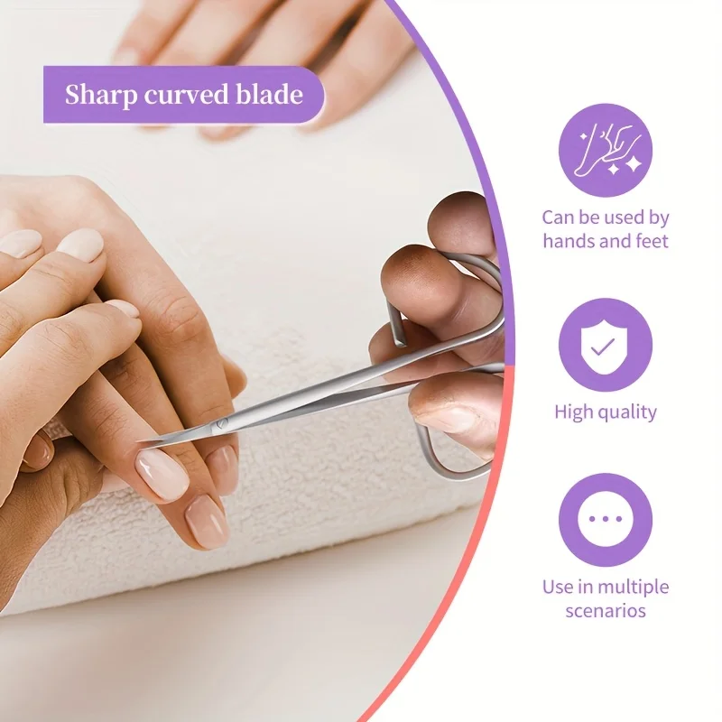 

Cuticle scissors, stainless steel tweezers, pushing hands, dead skin removal scissors, nail clippers, manicure tools