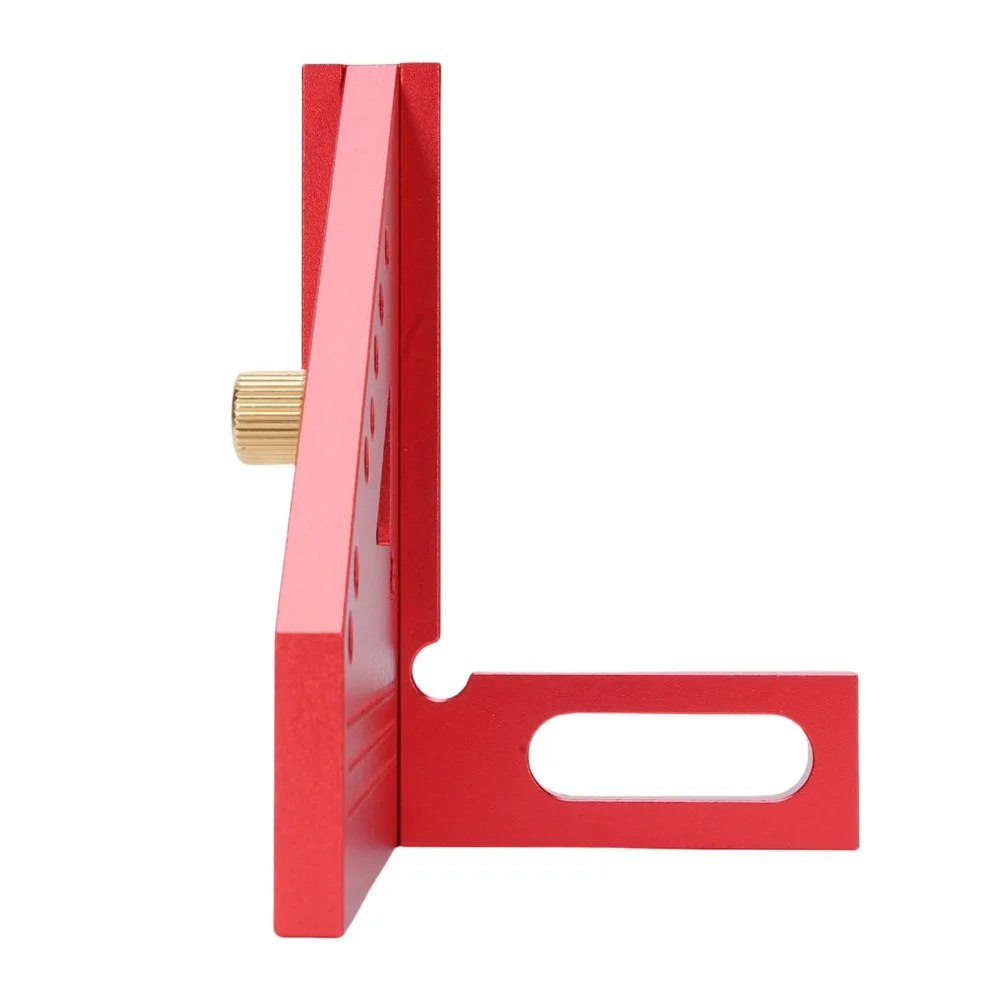 Precision Aluminum Alloy Multi Angle Ruler Red and Gray Precision Hole Scribing Carpenter Square Measuring Ruler Woodworking