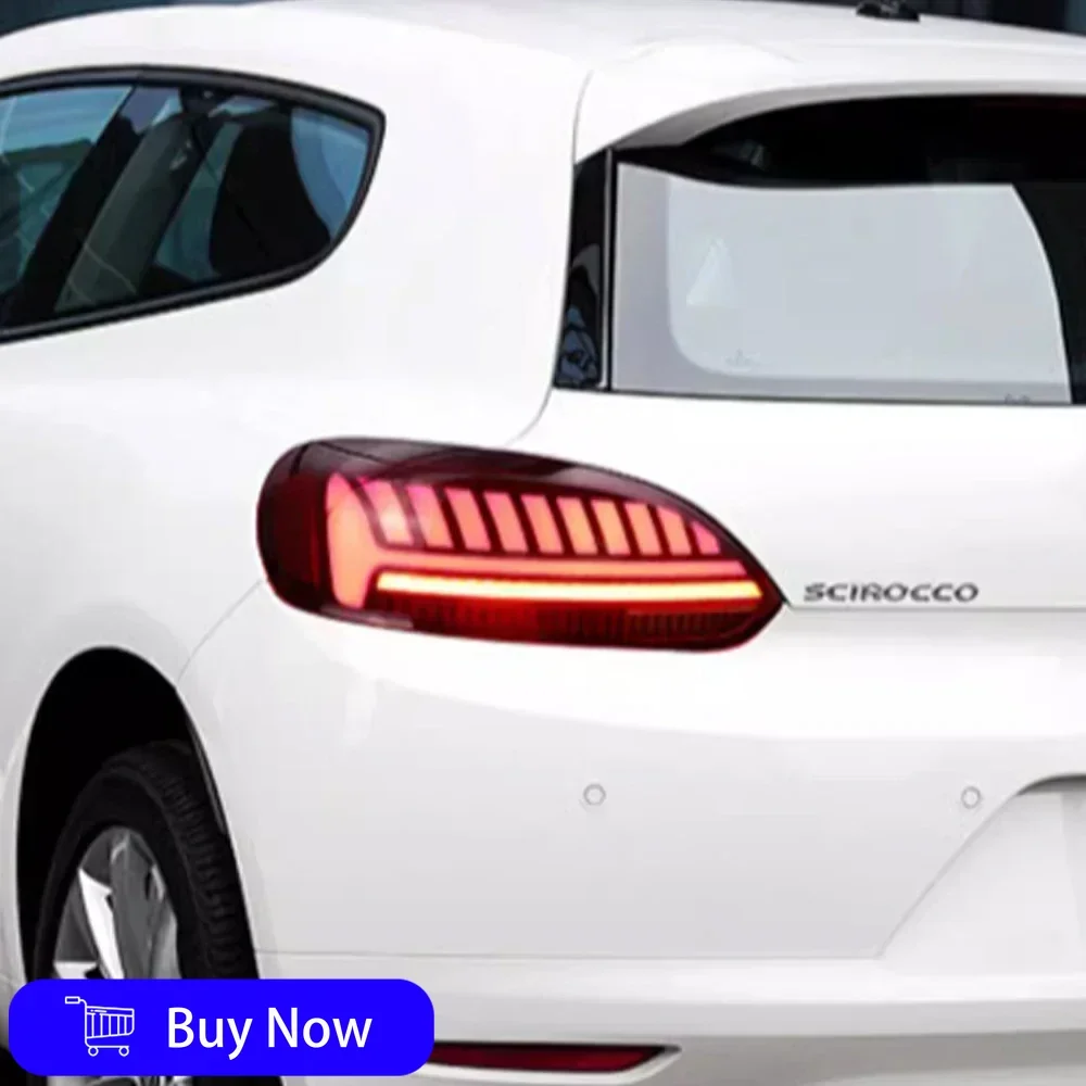 

Для VW Scirocco 2009-2014 Автомобильный задний фонарь, обновленный новый стиль Q7, светодиодный автоматический стример, поворотник, эффект запуска, популярные аксессуары