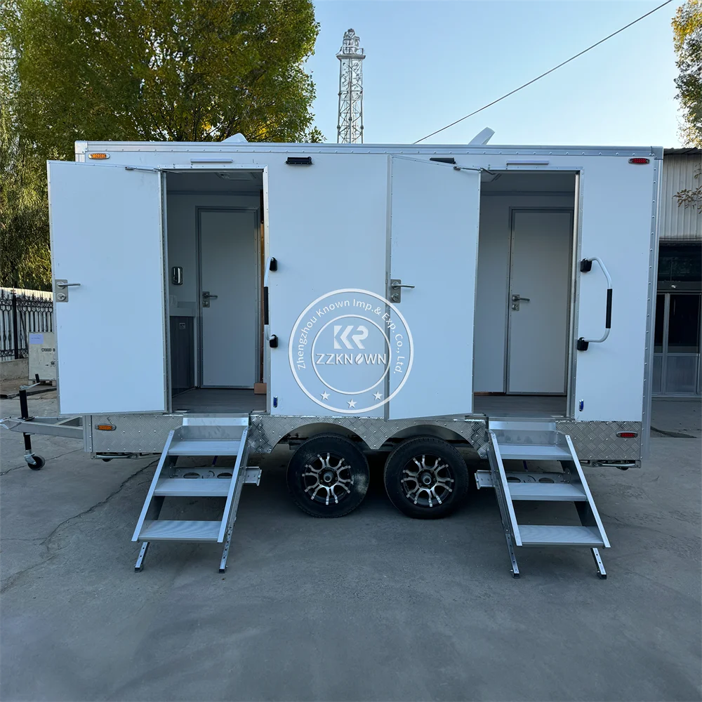 Luxury Ultimate Toilet Trailer Portable Bathroom Restroom Trailers Portable Travel Shower Public Toilets