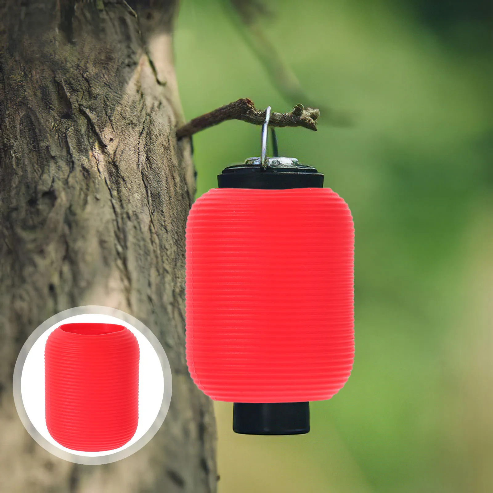 

1Set Soft Light Diffusing Silicone Lamp Shade for Camping Lanterns Retro Japanese Style Portable Compact Outdoor Hangings Lamp