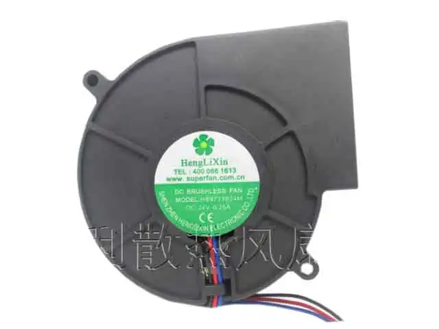 

HLX HengLiXin HB9733B24M Server Cooling Fan DC 24V 0.25A 97x97x33mm 3-Wire