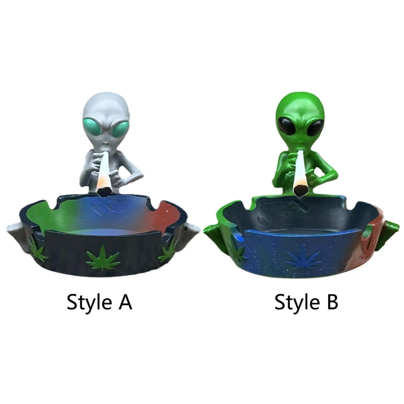 Martian Ashtray Statue Decor Unique Crafts Decorative Ornament Tabletop Table Decor Office Figurine Decoration Ash Container