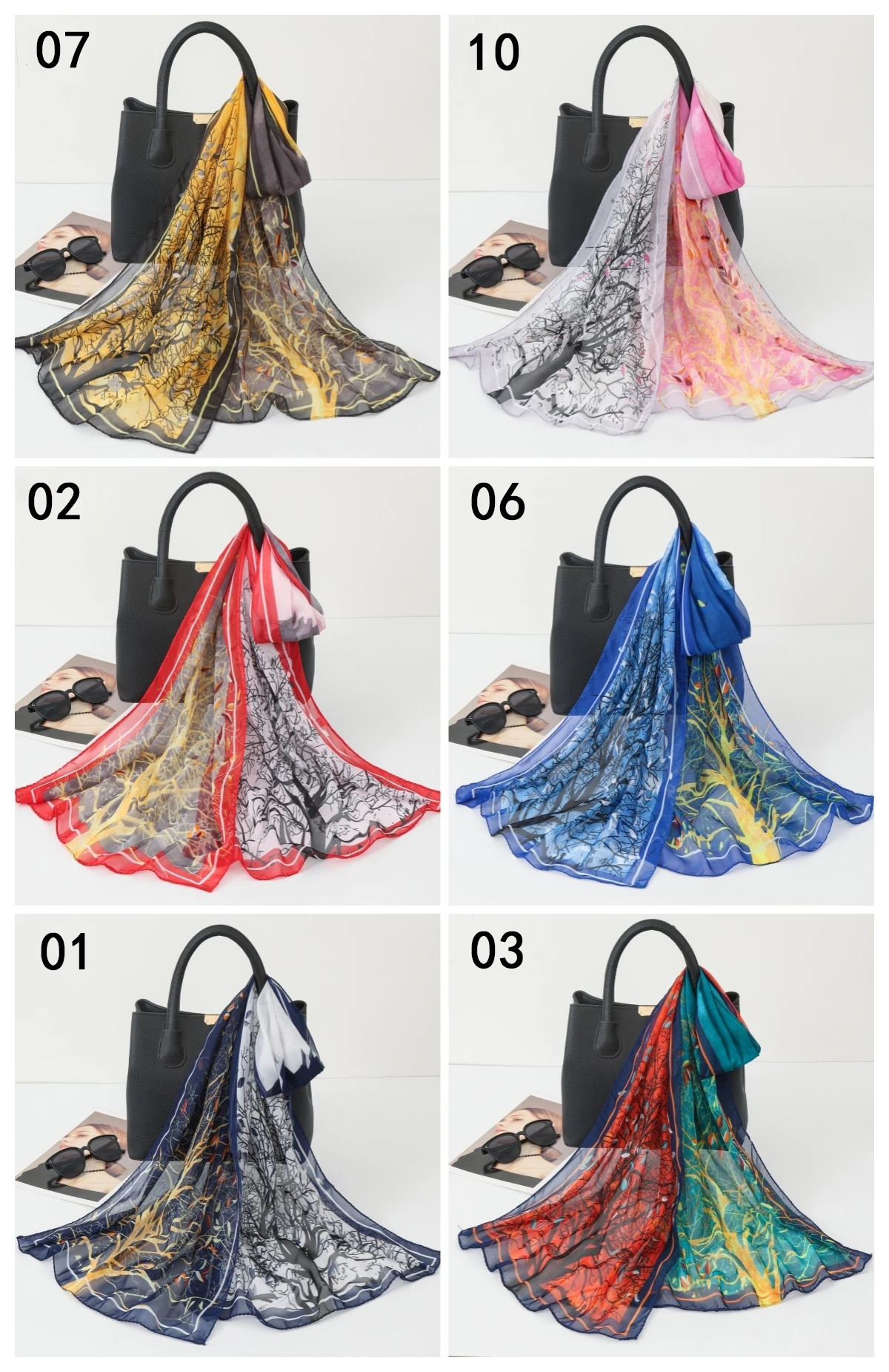 แบรนด์หรูผู้หญิงผ้าพันคอชายหาด Georgette ผ้าคลุมไหล่ผ้าไหมออกแบบพิมพ์แถบคาดศีรษะหญิงฤดูร้อนแถบคาดศีรษะ Wraps ครีมกันแดด Hijab 2025