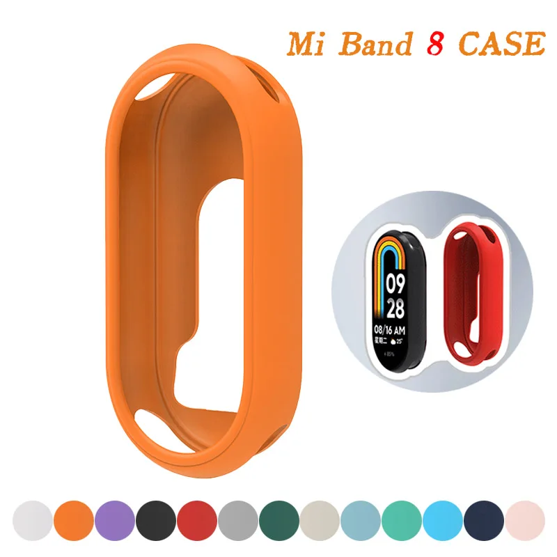 TPU Siliconen Horlogeband Voor Xiaomi Band 8 Case Beschermende Shell Voor Xiaomi Band 8 Smart Armband Case Voor Mi Band 8 Accessoires