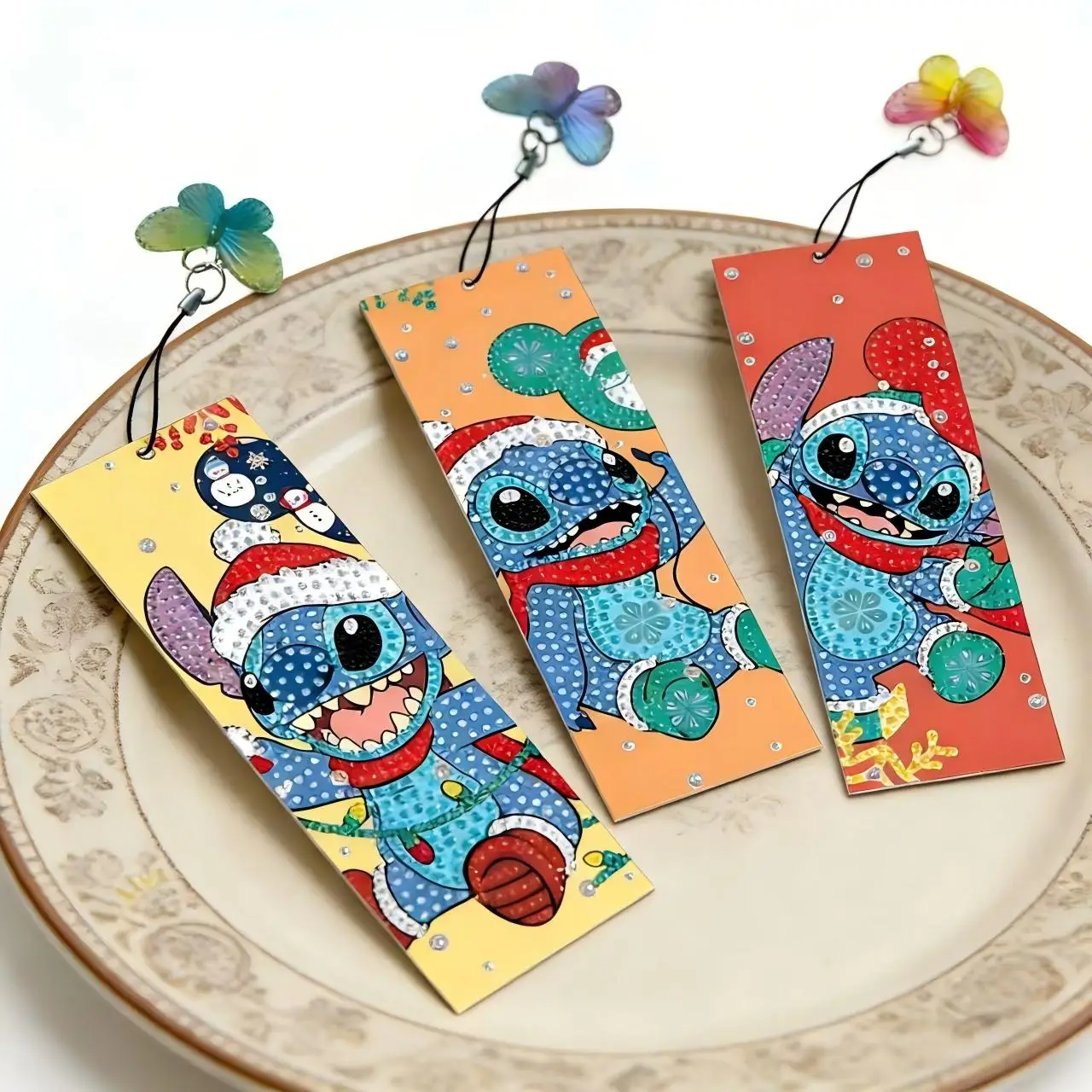 

DIY Handcraft Stitch Diamond Painting Bookmark, Full Drill Inlaid Rhinestone, Unique Book Mark Gift