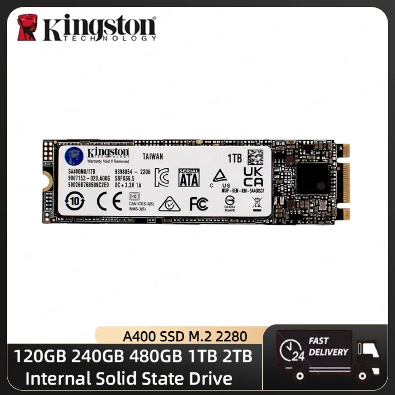 Kingston A400-NGFF SSD M.2 2280 Internal Solid State Hard Drive 120GB 240GB 480GB 1TB 2TB High Performance for Laptop Desktop