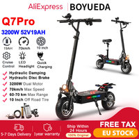 BOYUEDA Q7Pro Adult Electric Scooter 3200W Dual Motor,70km/h Max Speed ,52V19AH,10\
