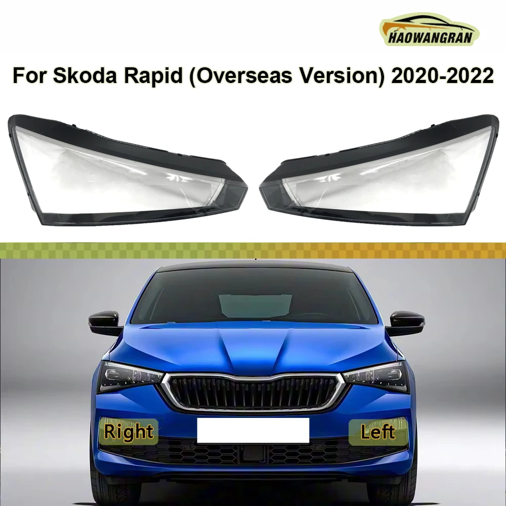 

For Skoda Rapid (Overseas Version) 2020 2021 2022 Car Front Headlight Cover Lens Headlamps Transparent Lampshad Lamp Shell Masks