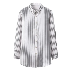 2023 New Brand Women Chiffon Shirt Fine Woman Casual Striped Long Sleeve Blouse and Tops Fresh Lady Office Shirts Clothes