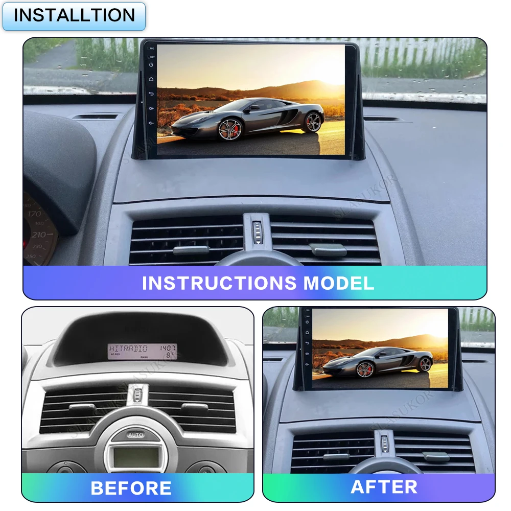 9 Inch For Renault Megane 2 2002-2007 2008 2009 Android Car Radio Multimidia Video Player Navigation Car Stereo System Carplay