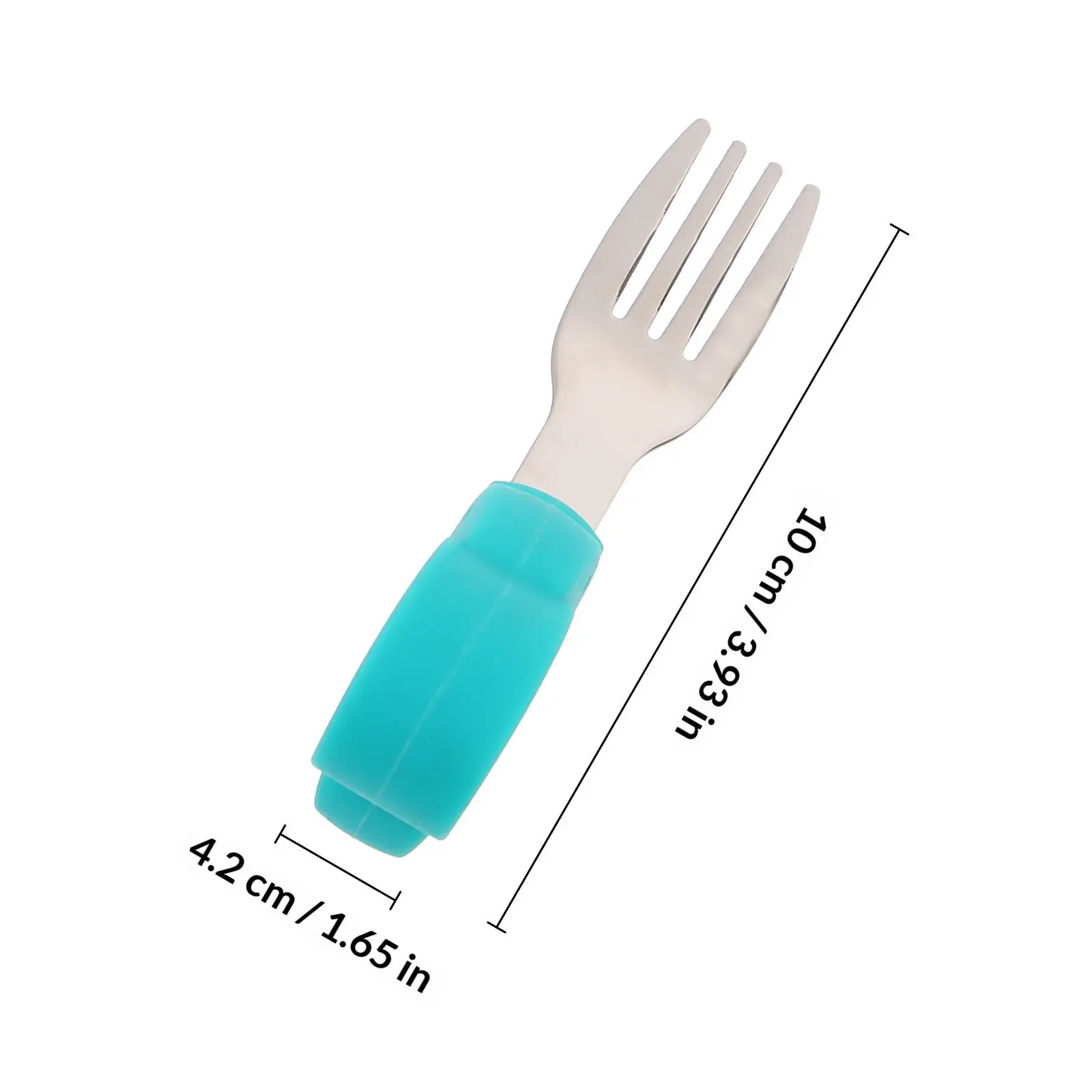 1Set Silicone Fork and Spoon for Babies Soft Wide Handle Training Utensils Safe Eating Practice Spoon Fork Kids
