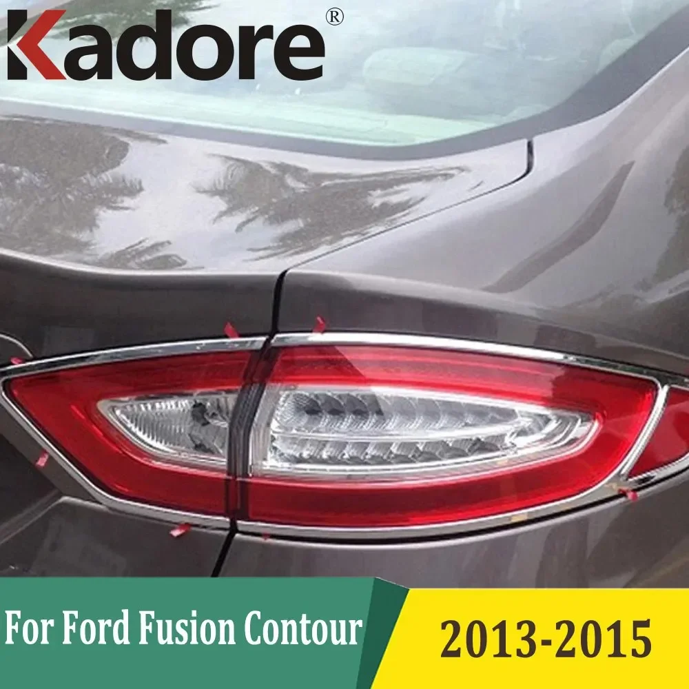 

For Ford Fusion Contour 2013 2014 2015 Chrome Taillight Frame Rear Light Lamp Cover Trim Car Sticker Accessories