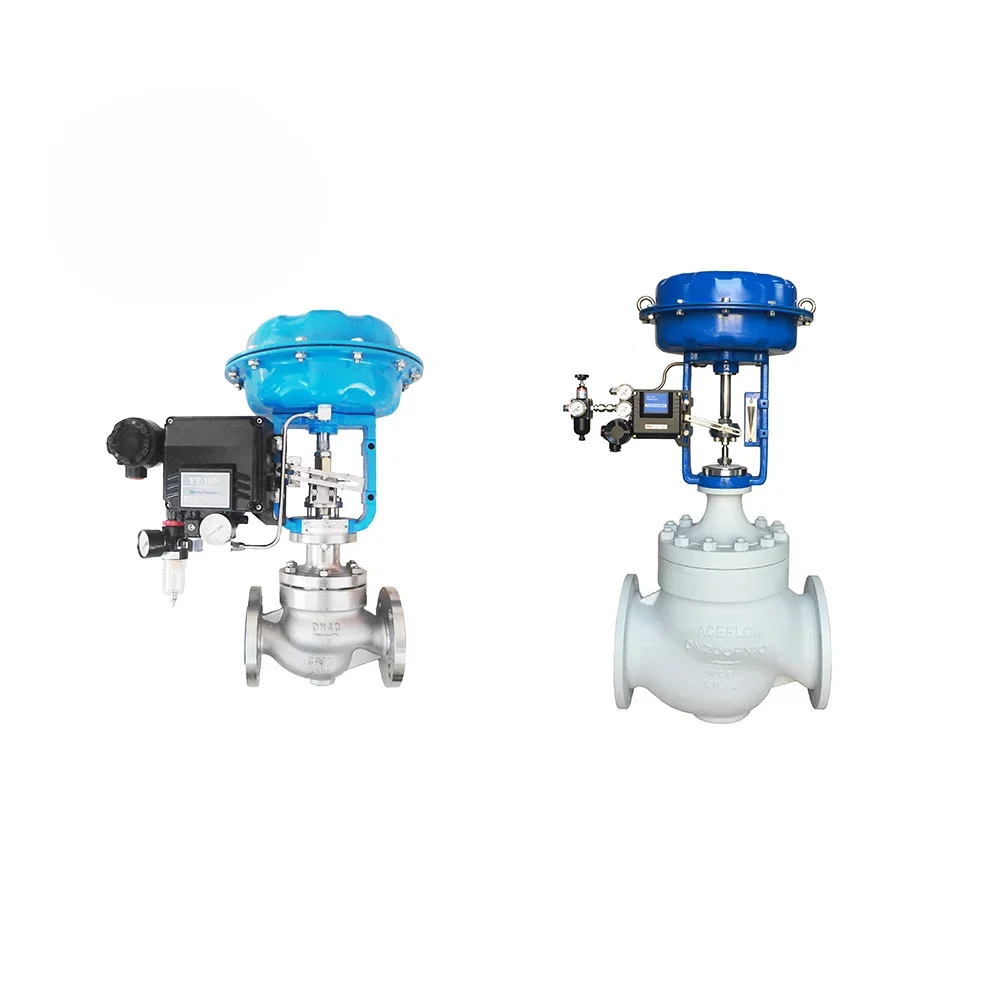 

Leak Proof SS304 316 2 way Steam Valve With 4-20mA Positioner diaphragm Pneumatic actuator Control Globe Valves