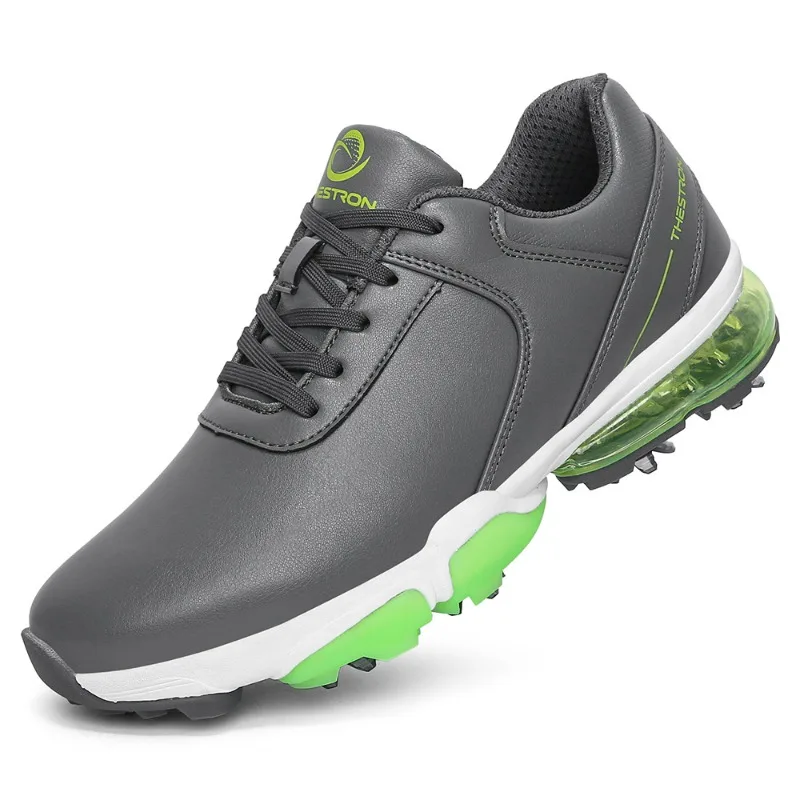 남성용 럭셔리 브랜드 체육관 스니커즈, 미끄럼 방지 스파이크 골프화, 가죽 스포츠 신발, 워킹 슈즈, 2024 신상 