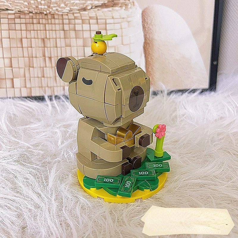 Creative Capybara Building Blocks Cartoon Cute Animal Anime Assembly Bricks Set DIY Toys Christmas Birthday Gifts For Kids Girls