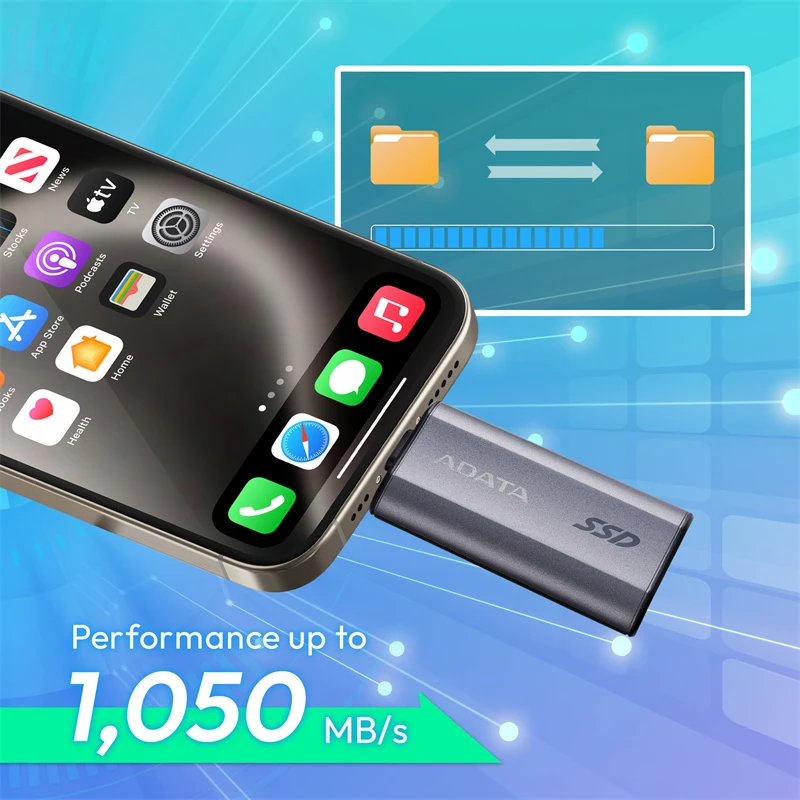 ADATA SC750 ความเร็วสูงแบบพกพา SSD Type-C 3.2 Gen2x2 อินเทอร์เฟซ 500GB 1000GB ความเร็วในการถ่ายโอนสูงสุด 1050 เมกะไบต์/วินาทีสําหรับเดสก์ท็อป PS5