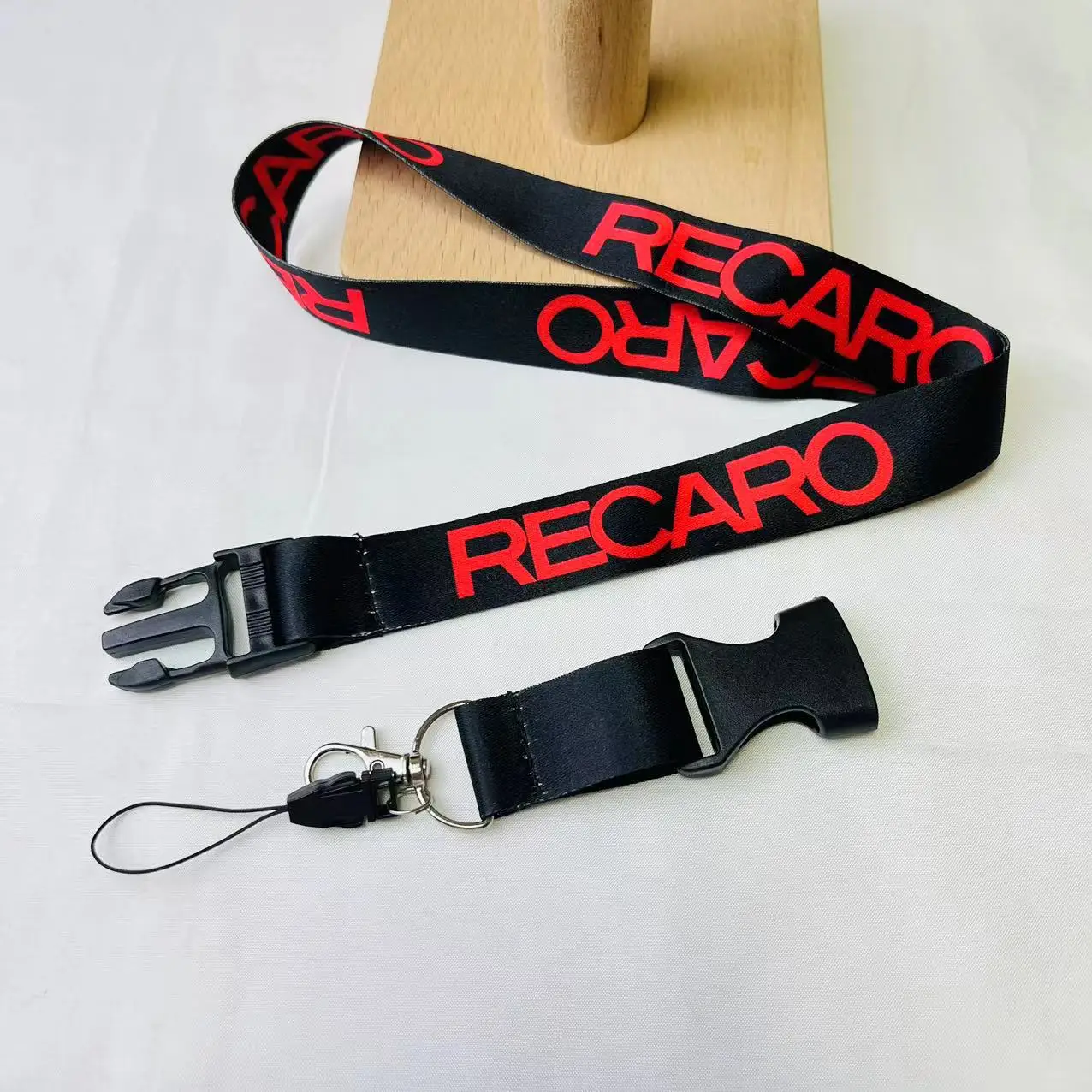 Car Keychain Neck wear Lanyard Nylon ID Card Ribbon Long Keyring Ornaments Key Tag For RECARO OMP MOMO Illest Auto Accessories