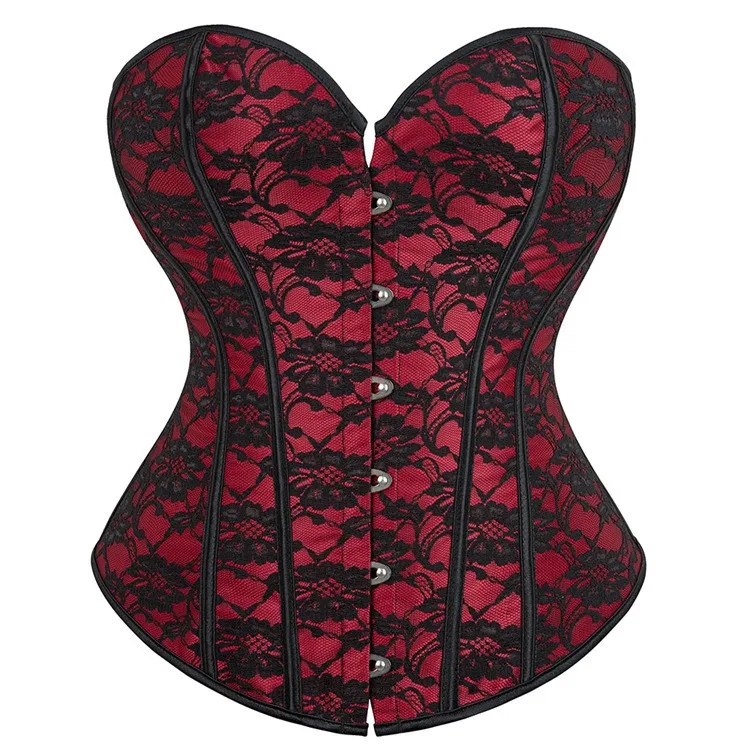 Women Gothic Underbust Corset Waist Trainer Slimming Bustiers Lingerie Shapewear Bones Basques Body Shaper