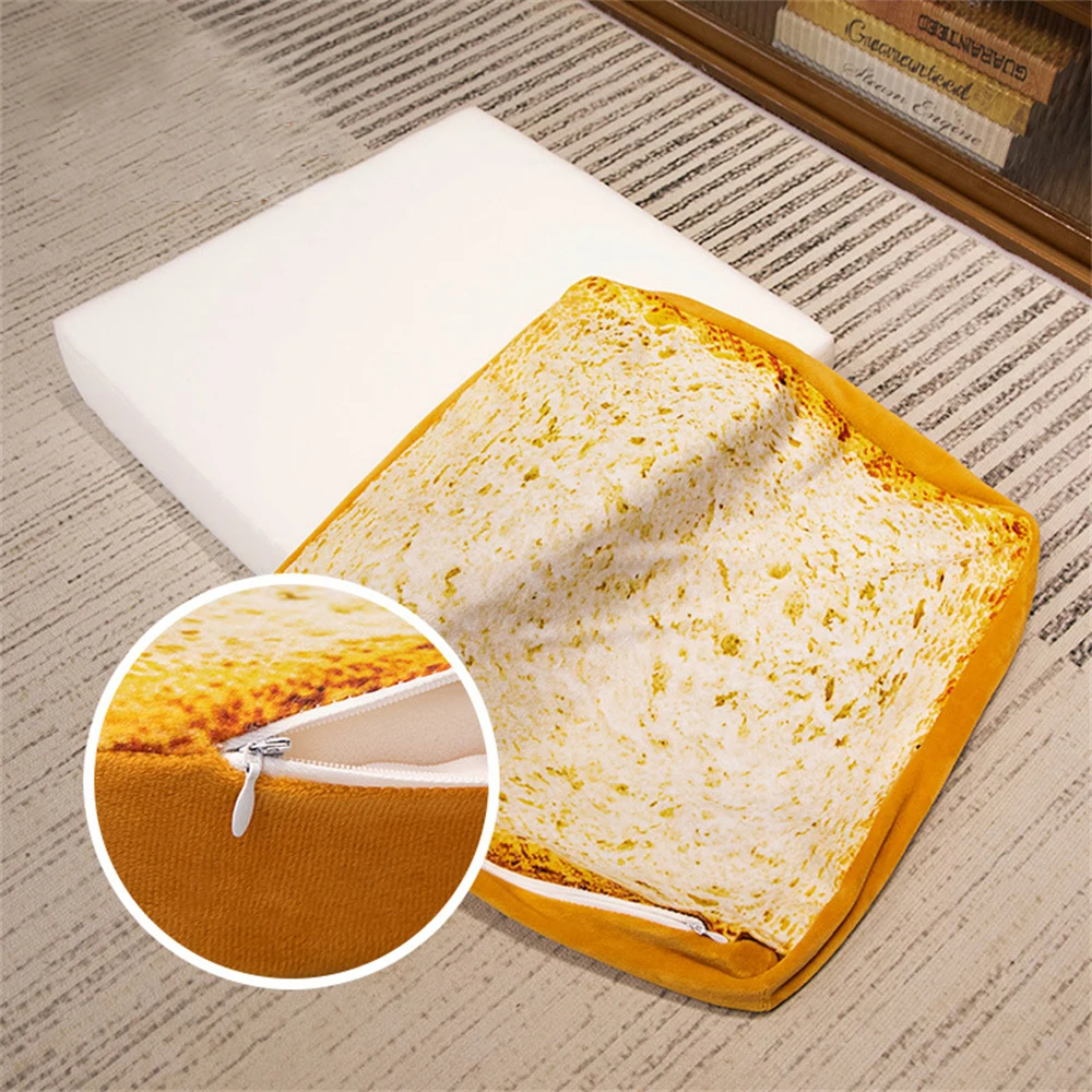 Creative Toast Bread Cat Bed Cushion Warm Puppy Kitten Nest Pet Sleeping Mat Removable Cover Small Dogs Kennel Mattress