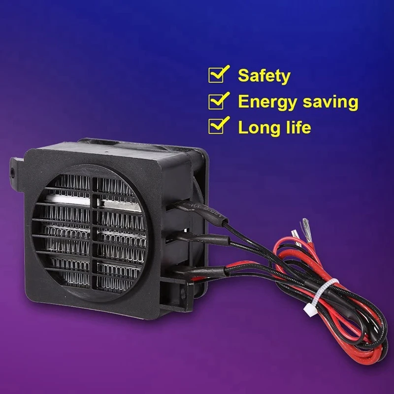 2X PTC Air Heater Fan Heater 100 Watt 12V Energy Saving Auto Fan Heater Constant Temperature Heating Elements Heaters