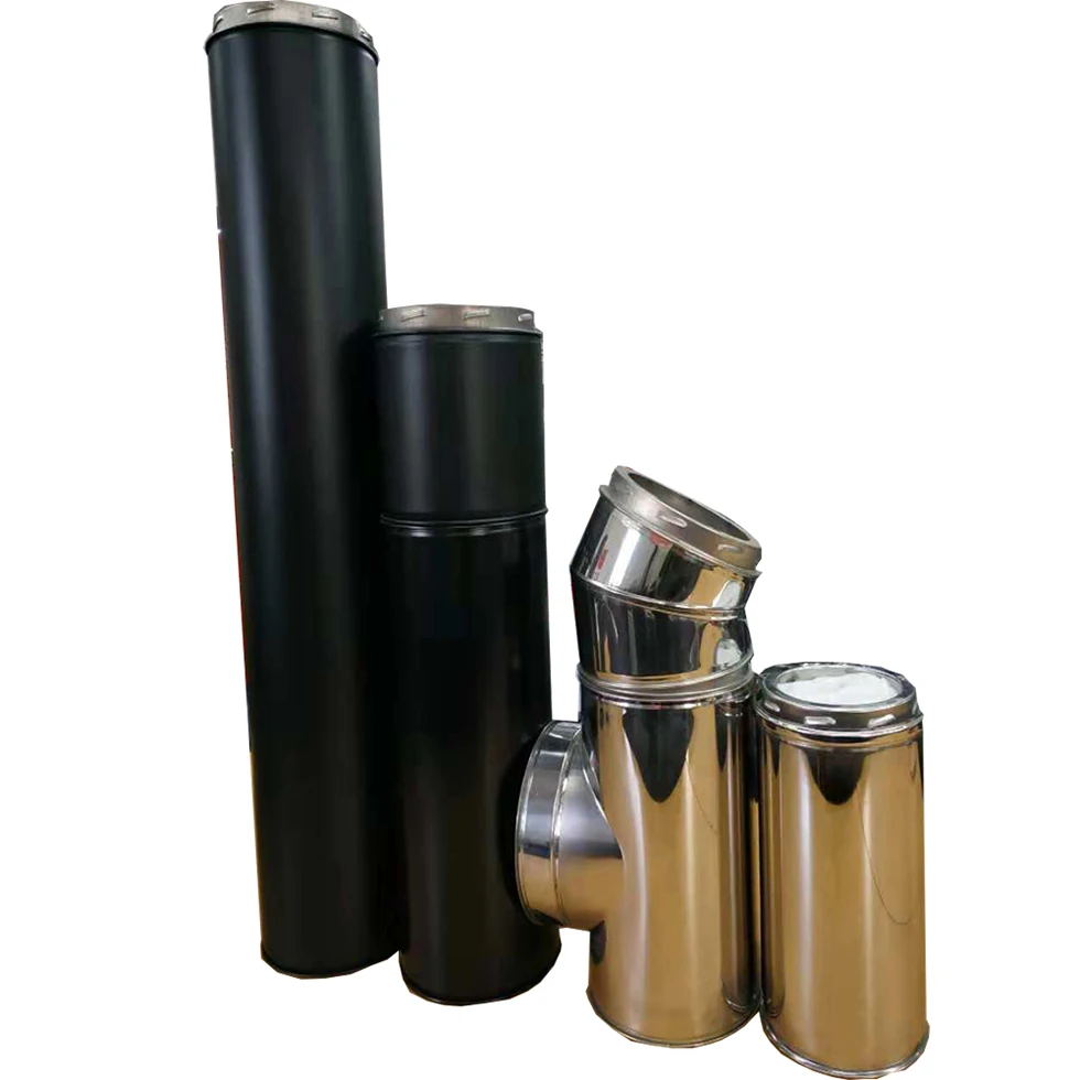 Tubo de chimenea de doble pared de acero inoxidable CE Aprove de gran oferta europea para estufa de leña