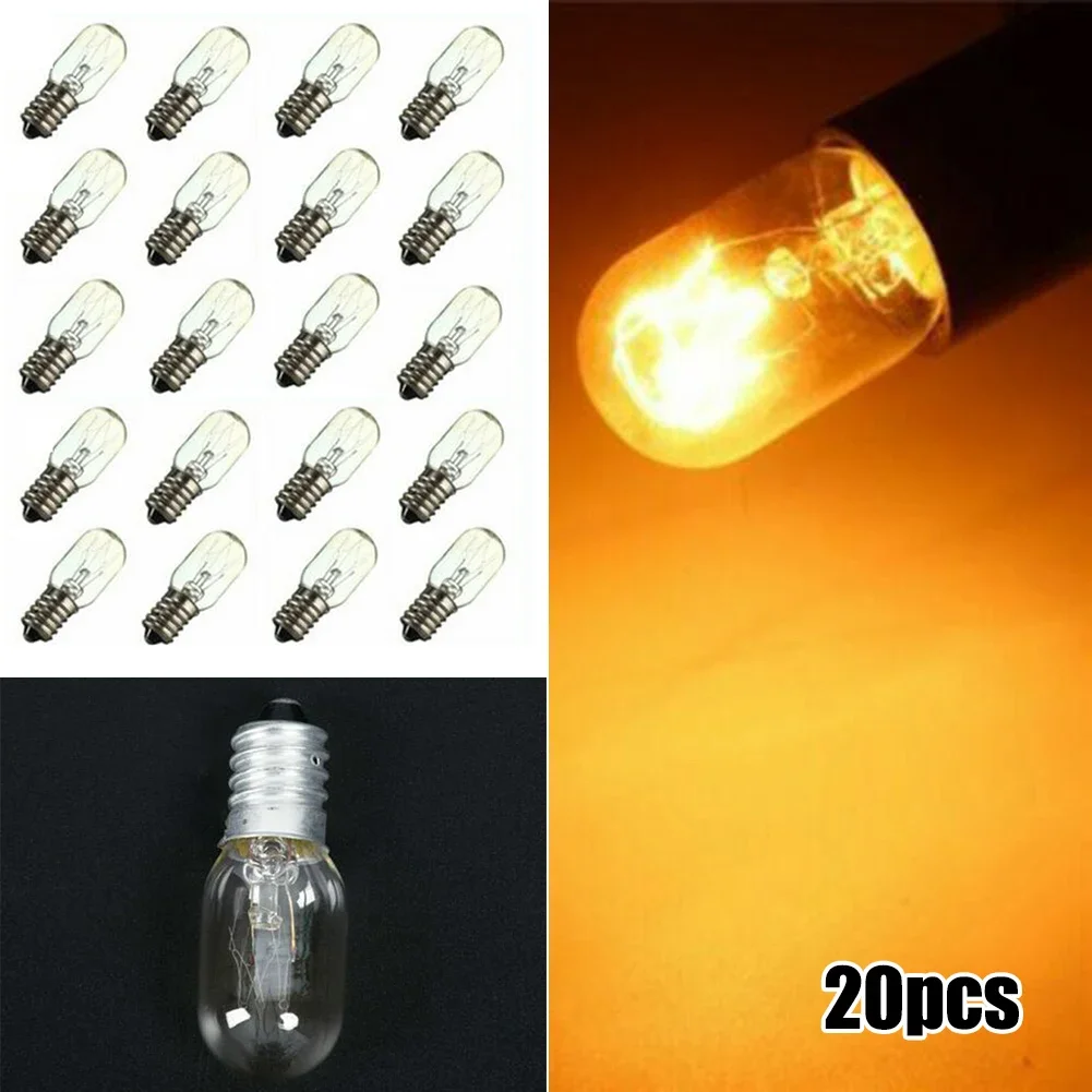 20PCS E14 15W Light Bulb AC220V-240V Vintage Incandescent Bulb Lamp Filament Light Bulb Decor Pygmy Lamp Salt Lamp