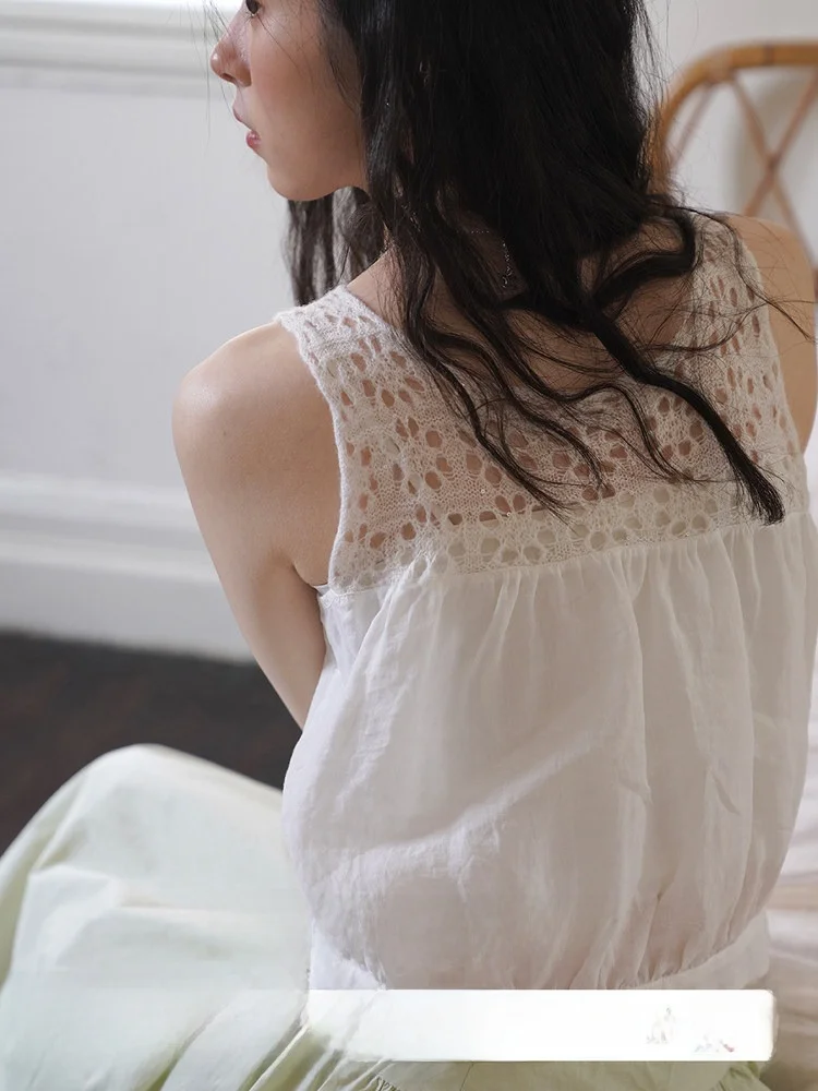 

Женский вязаный жилет с круглым вырезом, пайетками и лоскутным узором, приталенный, для повседневной носки, летний, цветной