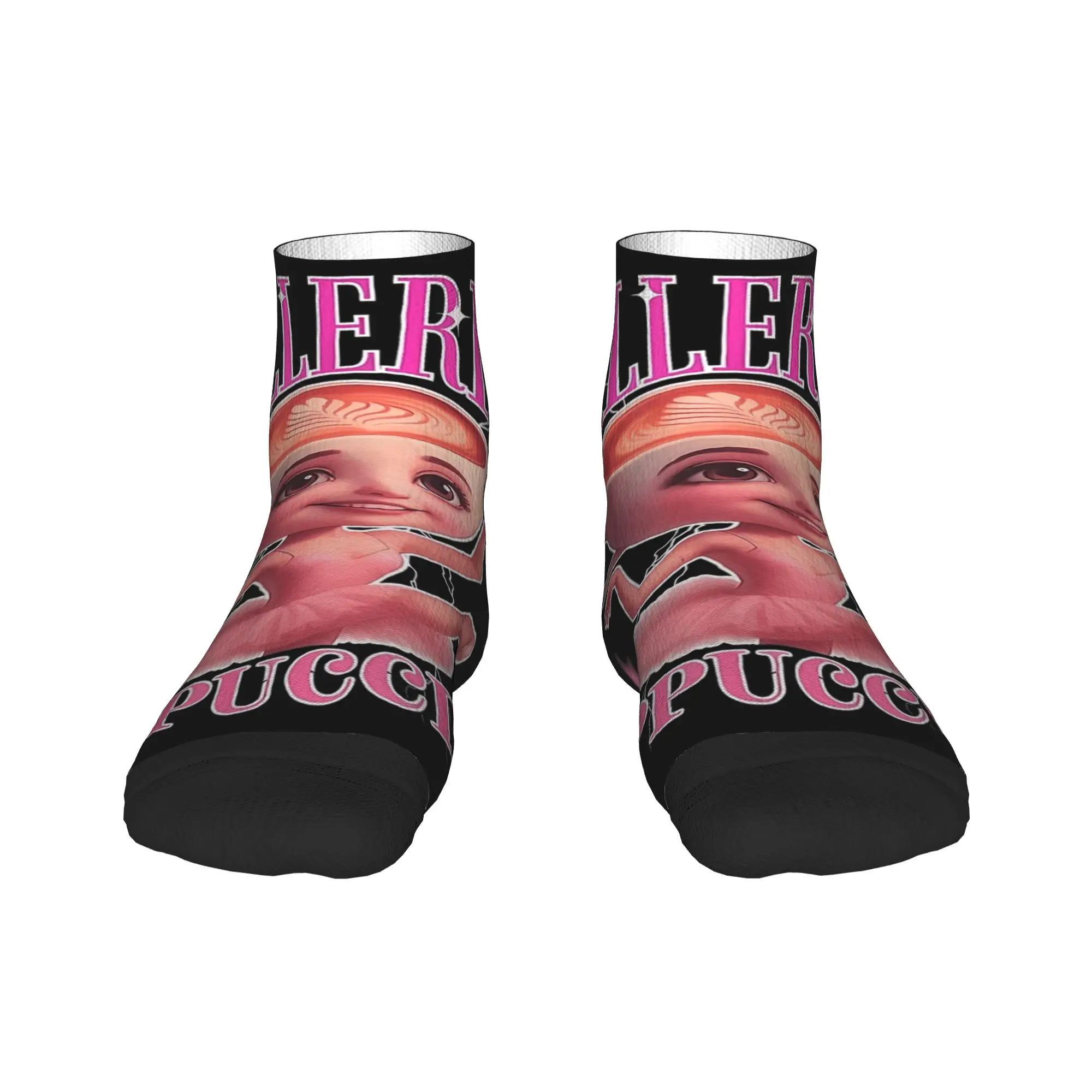 Calcetines informales de bailarina capuchino italiano Brainrot para hombre, calcetines tobilleros suaves a la moda, calcetines antideslizantes de diseño para deportes al aire libre de primavera