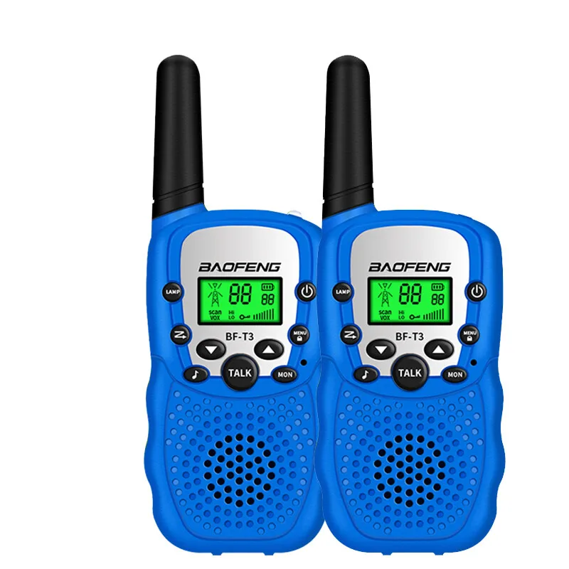 2 Buah Baofeng BF-T3 Anak Walkie Talkie Mini Radio Dua Arah T3 Radio Portabel Hadiah Terbaik untuk Anak Mainan Komunikasi Nirkabel