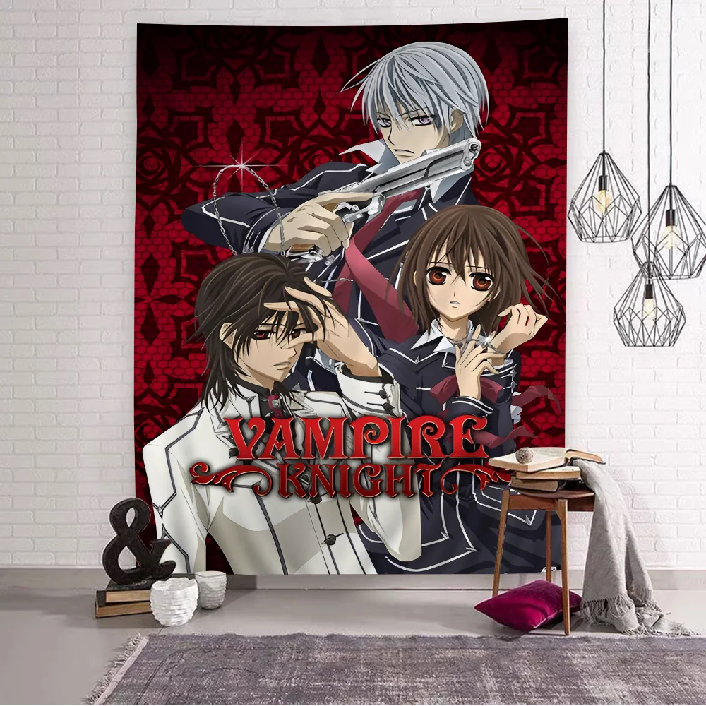 Vampire Knight Anime Wandteppich Wandbehang – Dekoration für Haushalt, Schlafzimmer, Wohnheim, Wohnzimmer und tägliche Wandbehang-Heimdekoration