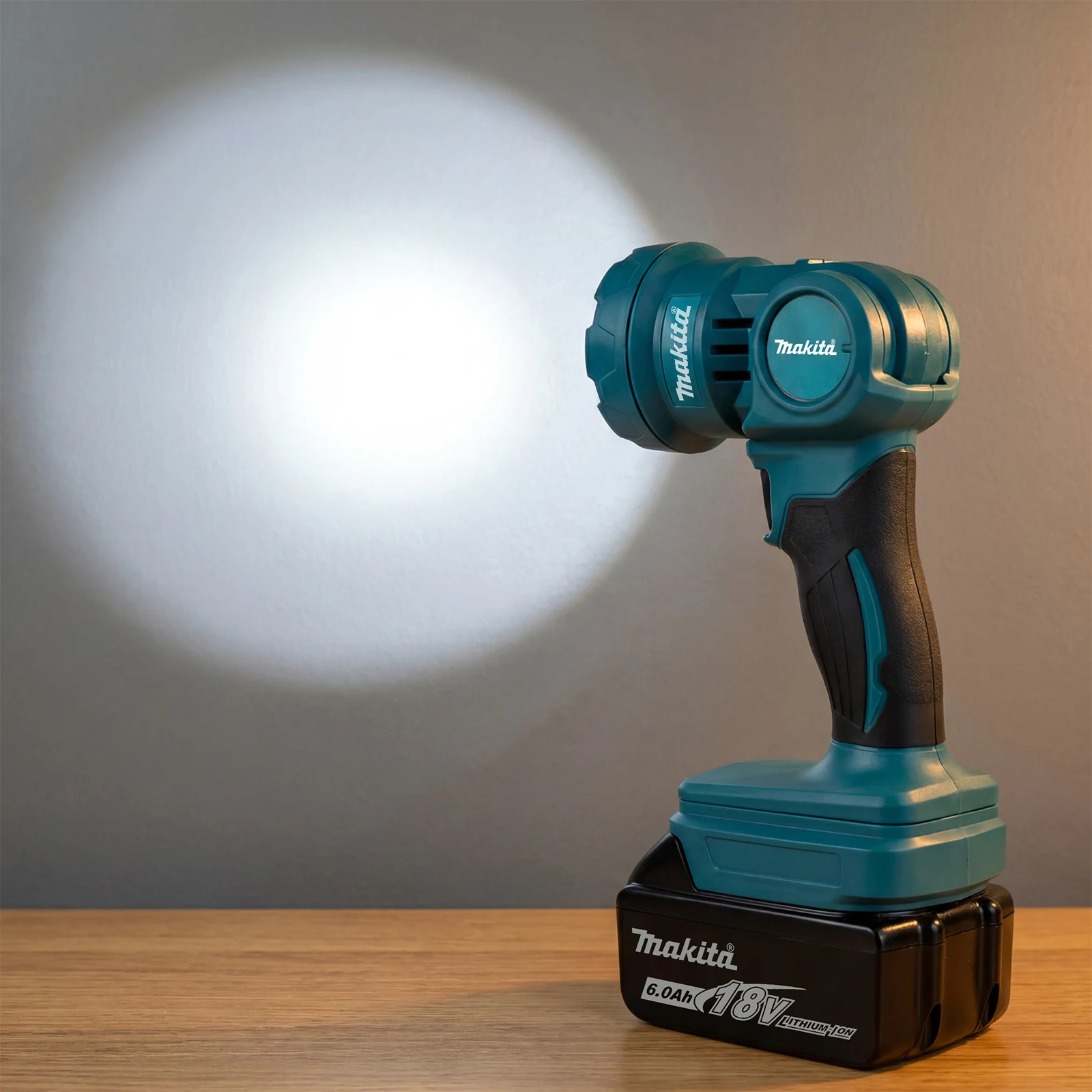 For Makita ML815 Cordless Flashlight,9 LED Beads,Rotatable Head,Two-Position Adjustment for Garage,Workshop & Emergency Lighting