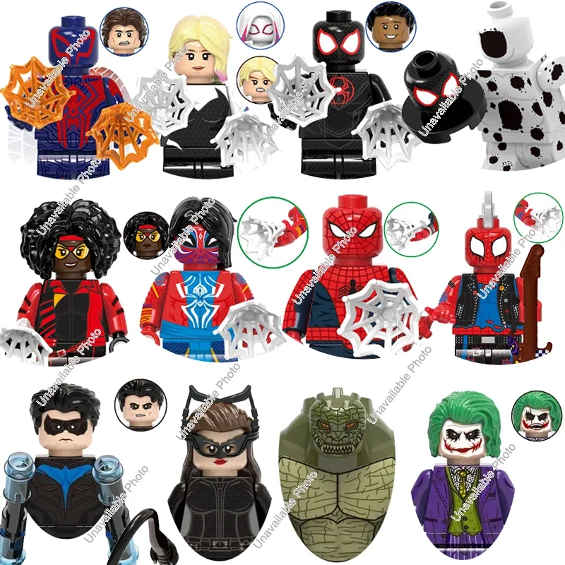 Mainan laris superhero Spiderman Spider-Man Venom Mini tokoh aksi batu bata blok bangunan film klasik boneka Model hadiah mainan anak