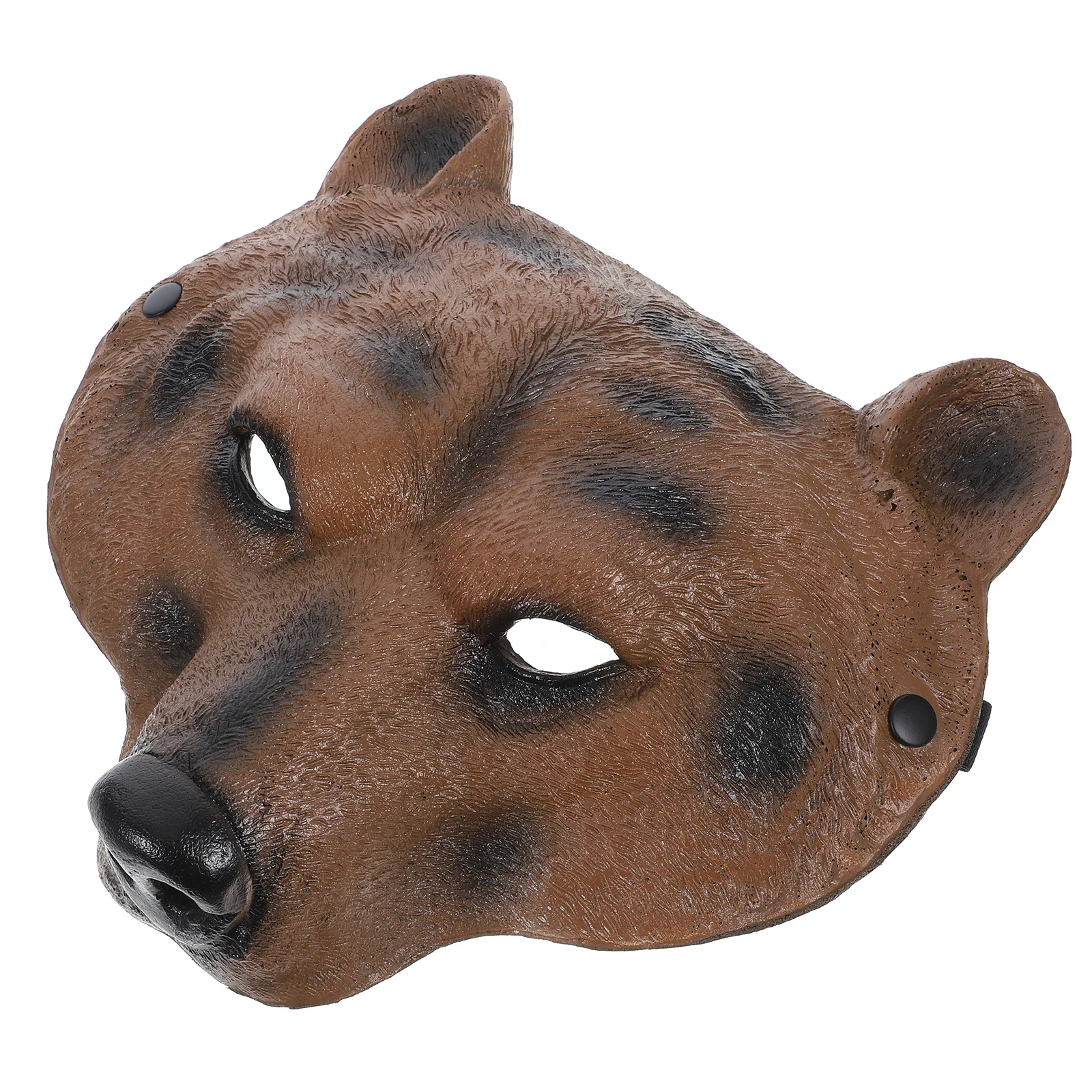 قناع وجه الدب للهالوين على شكل حيوانات كرتونية من البولي يوريثان، أقنعة تنكرية للحيوانات المبتسمة للبالغين