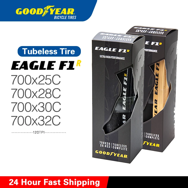 

GoodYear Eagle F1R 700 x 28C Tubeless Complete Tires 700X30/700x32C/25C Road Tubeless tire black and brown Anti-puncture Folding