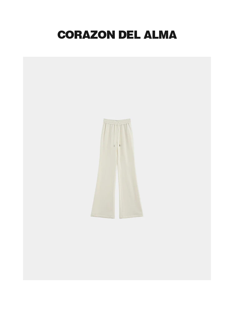 

Брюки-клеш с высокой талией, повседневные, с эластичным поясом, универсальные, из бамбуковой ткани, Z30