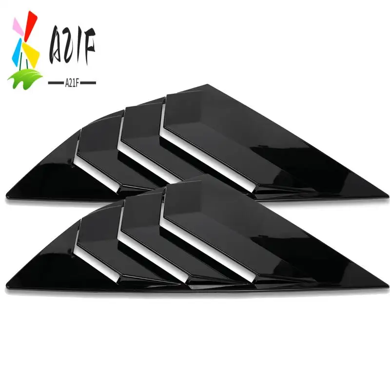 

A21F-Gloss Black Rear Side Vent Quarter Window Louver Shutter Cover Parts For Ford Focus MK3 ST RS Hatchback 2012-2018