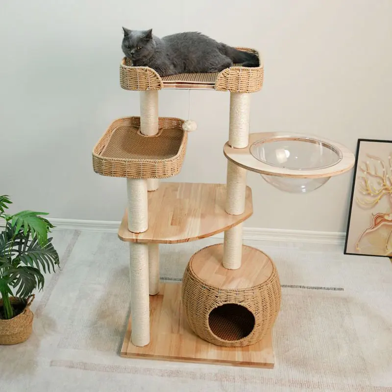 

TMJ cat climbing frame cat nest tree integrated space capsule sisal frame universal in all seasons small