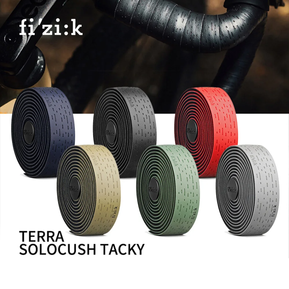 

Гравировая лента для руля Fizik Terra, противоскользящая амортизирующая прочная обертка для руля для езды на велосипеде по дороге и бездорожью