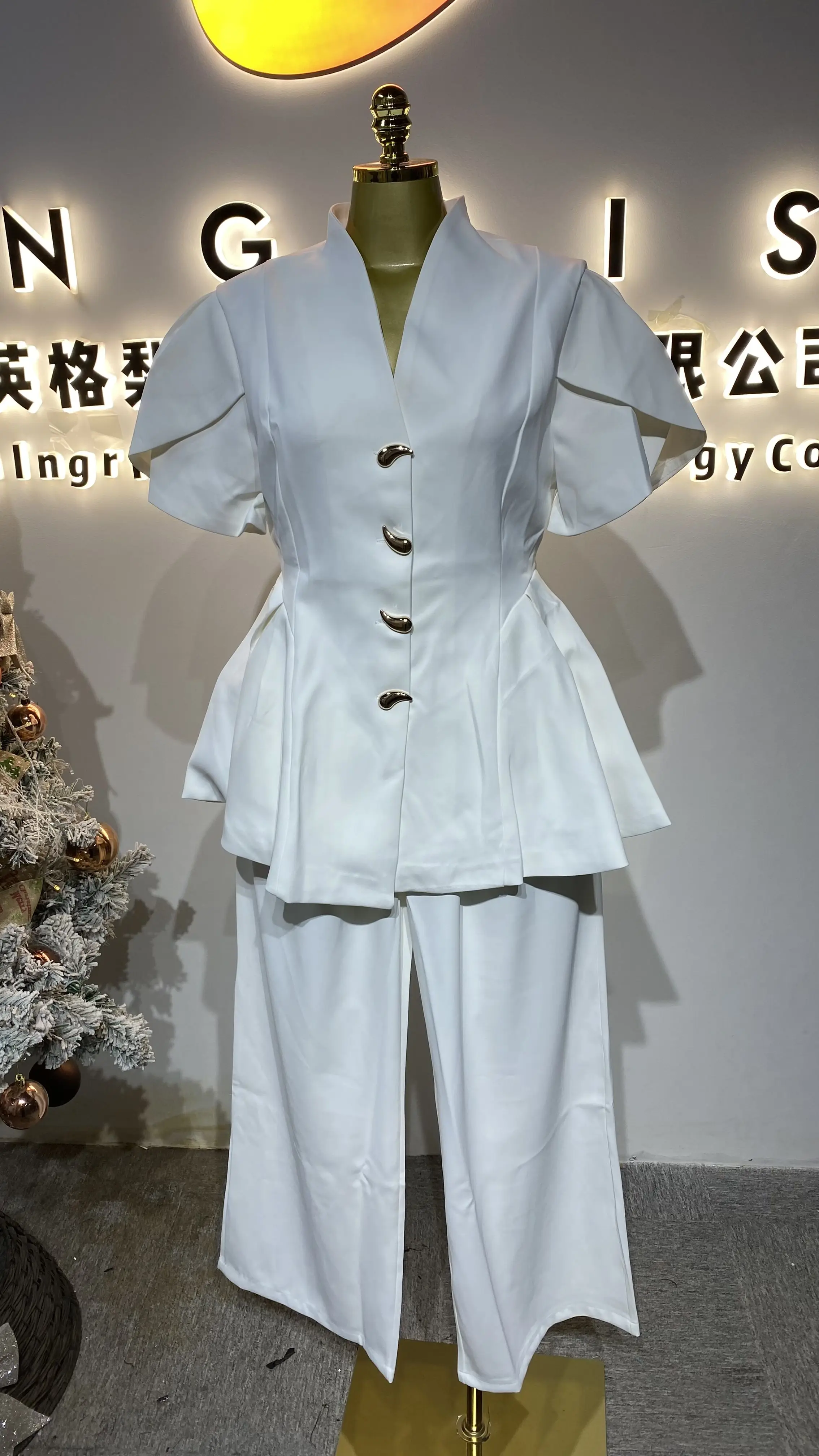 

2026 High-Quality Fashion African Loose-Fitting Pants Set, Plus Size Two-Piece Women's Clothing-GZXX410