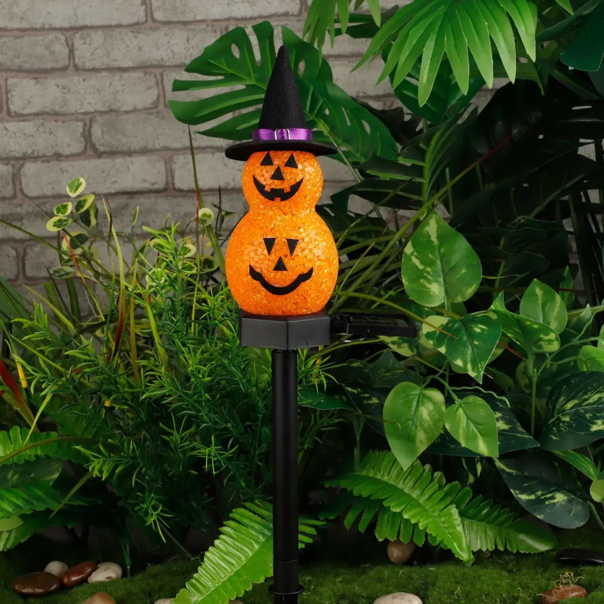 LED Solar Pumpkin Lamp Halloween Courtyard Outdoor Waterproof Decoration Floor Insertion Atmosphere Light