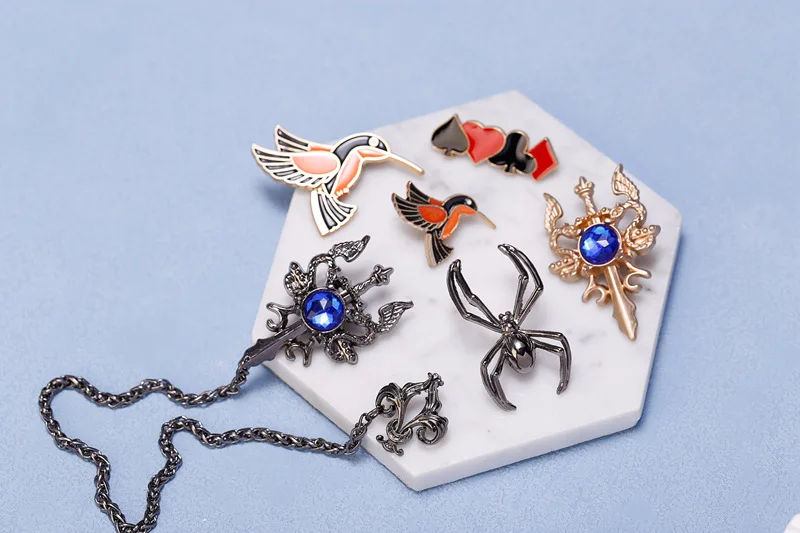 Брошь-ручной-работы-из-сплава-«Ласточка»-ювелирные-изделия-капельное-масло-кисточка-булавка-в-виде-птицы-паука-мужские-и-женские-нишевые-аксессуары-для-костюма