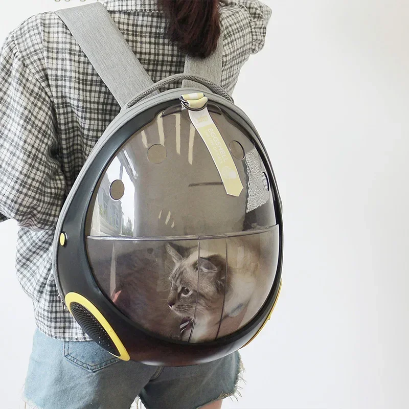 Pet Backpack Cat Bag Go Out Portable Space Capsule Transparent Cat School Bag Shoulder PURRPY Purring Egg Shell Cat Bag