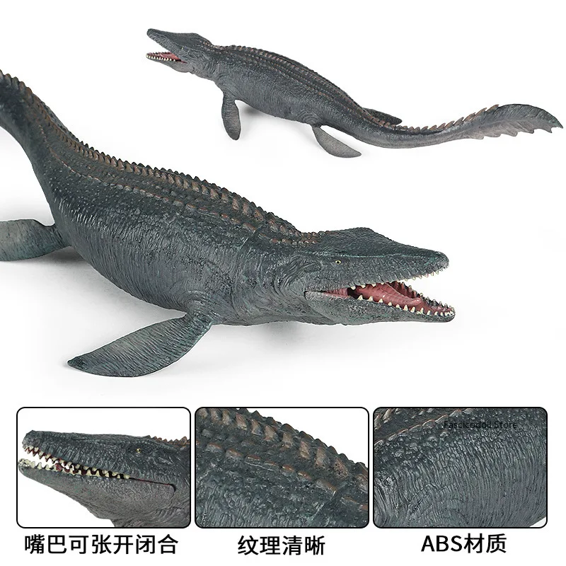 Jurassic Dinosaur Toy Sea Bottom Solid Mosasaur Liopleurodon Figure Doll