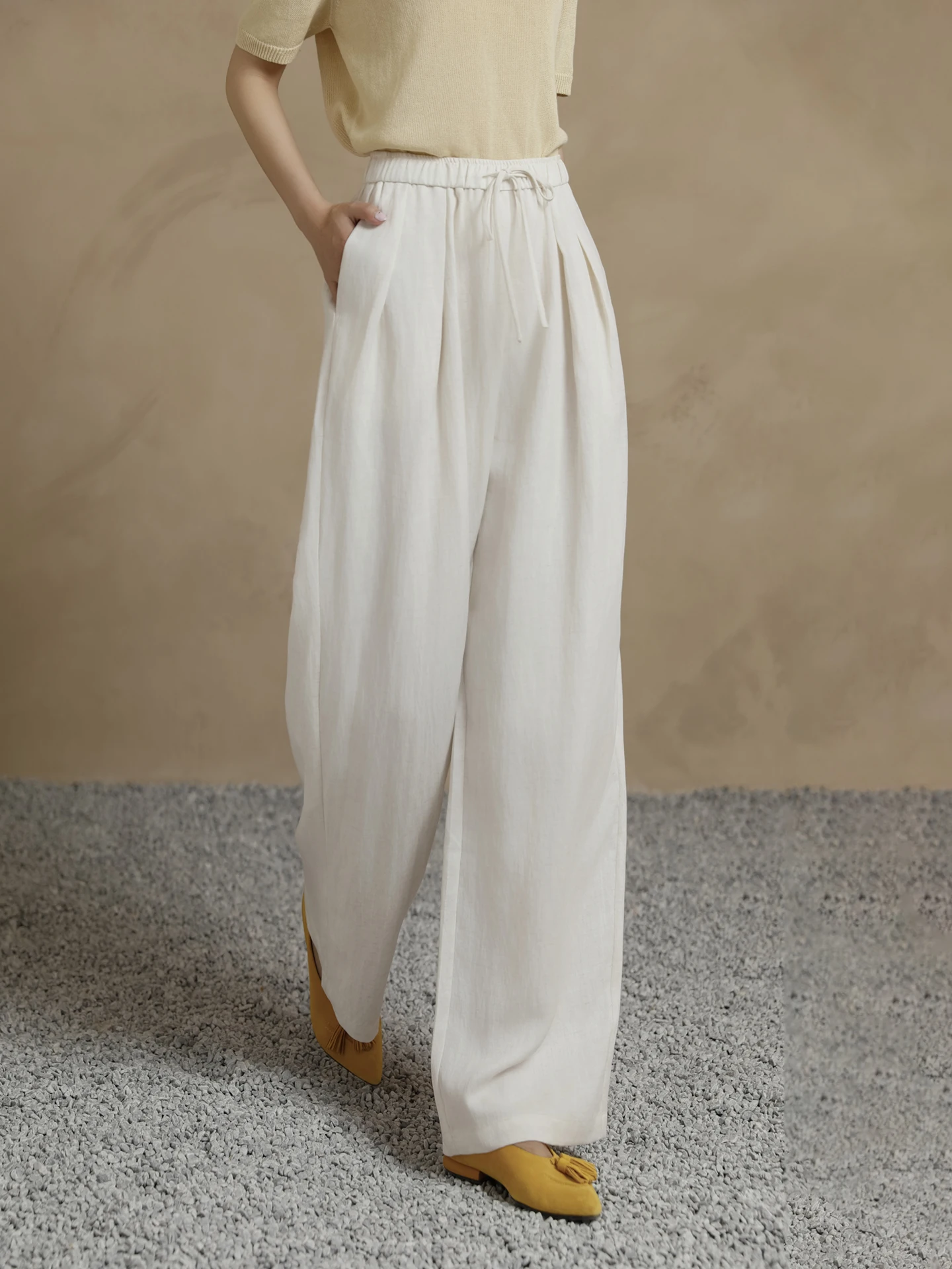 

Льняные легкие повседневные брюки свободного прямого кроя, воздушные, дышащие, широкие, женские, летние, новые